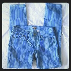 J Crew Factory Blue Strechy Jeans Arrows Size 25